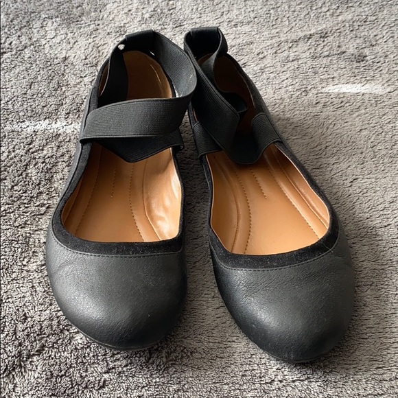 Style & Co. Shoes - Ballet style ankle wrap black flats